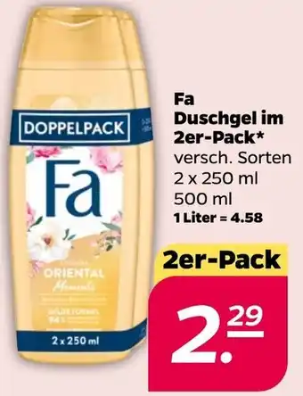 NETTO Fa Duschgel im 2er Pack 2x250 ml Angebot