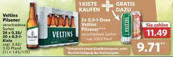 Combi Veltins Pilsener 24x0,33/20x0,5 L Kiste Angebot