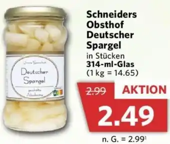 Combi Schneiders Obsthof Deutscher Spargel 314 ml Glas Angebot