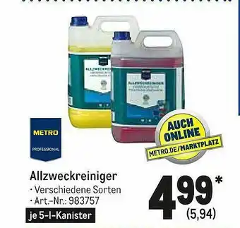 METRO Allzweckreiniger Angebot