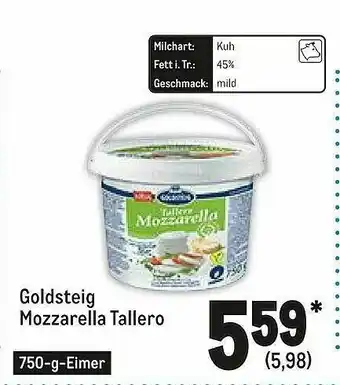 METRO Goldsteig Mozzarella Tallero Angebot