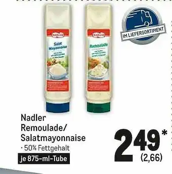 METRO Nadler Remoulade Salatmayonnaise Angebot