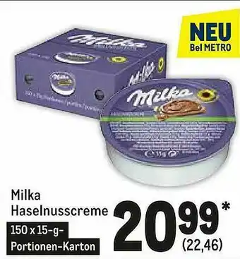 METRO Milka Haselnusscreme Angebot