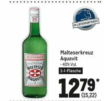 METRO Malteserkreuz Aquavit Angebot