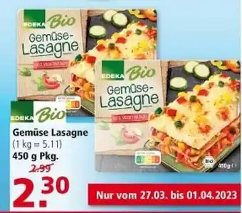 Multi Markt Edeka bio gemüse lasagne Angebot