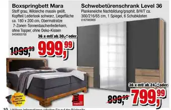 Möbelfundgrube Boxspringbett Mara Oder Schwebetürenschrank Level 36 Angebot