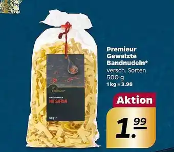 NETTO Premieur gewalzte bandnudeln Angebot