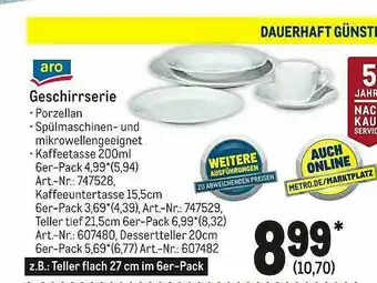 METRO Aro Geschirrserie Angebot