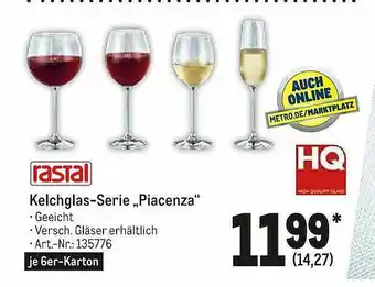 METRO Rastal Kelchglas-serie Piacenza Angebot