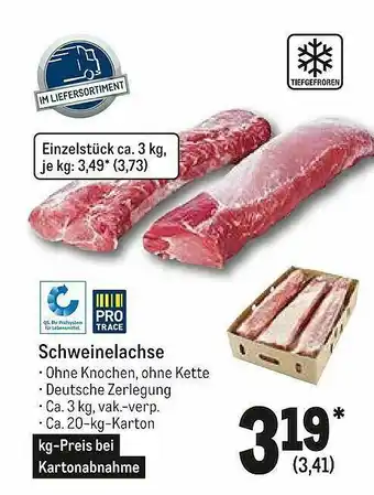 METRO Pro Trace Schweinelachse Angebot