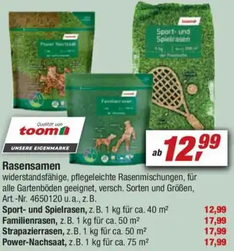 toom Baumarkt Rasensamen Angebot