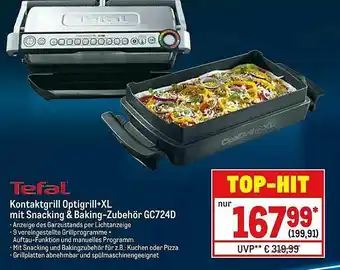 METRO Tefal Kontaktgrill Optigrill+XL Mit Snacking & Baking-zubehör Gc724d Angebot