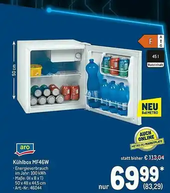 METRO Aro Kühlbox Mf46w Angebot