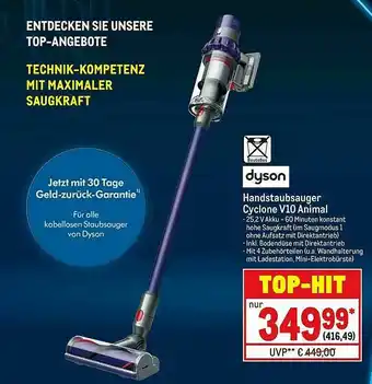 METRO Dyson Handstaubsauger Cyclone V10 Animal Angebot