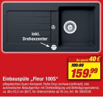 toom Baumarkt Einbauspüle Fleur 100S Angebot