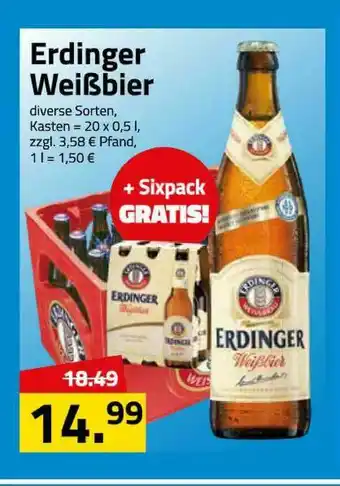 Logo Getränkemarkt Erdinger Weißbier Angebot