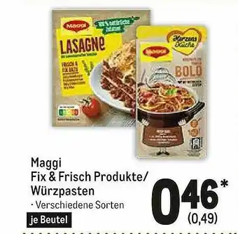 METRO Maggi Fix & Frisch Produkte Oder Würzpasten Angebot