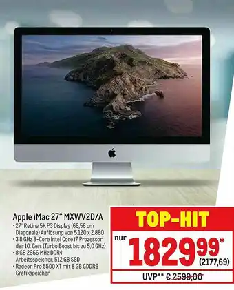 METRO Apple Imac 27 Angebot