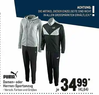 METRO Puma Damen Oder Herren-sportanzug Angebot