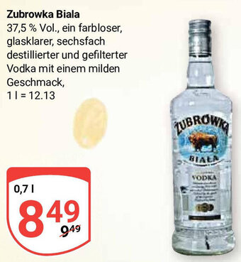 Globus Zubrowka Biala 0,7 L Angebot