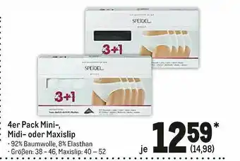 METRO 4er Pack Mini-, Midi- Oder Maxislip Angebot