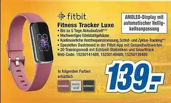 Expert Fitbit Fitness Tracker Luxe Angebot