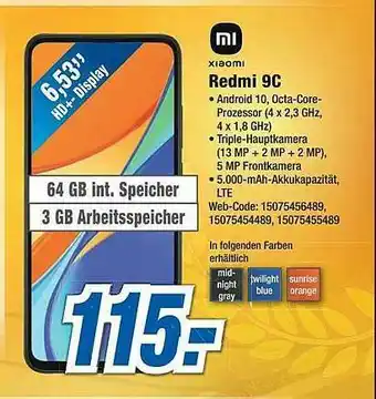 Expert Xiaomi Redmi 9c Angebot