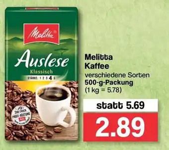 Famila Nord West Melitta Kaffee 500g Angebot