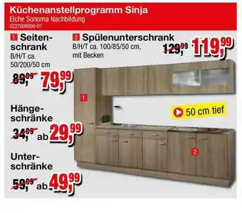 Möbelfundgrube Küchenanstellprogramm Sinja Angebot