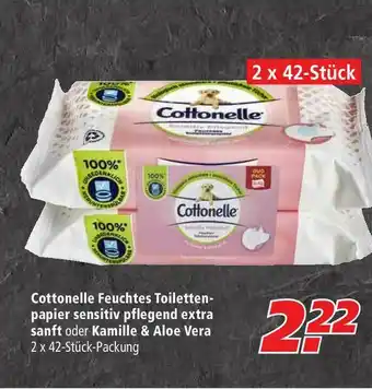 Marktkauf Cottonelle Feuchtes Toilettenpapier Sensitiv Pflegend Extra Sanft Oder Kamille & Aloe Vera Angebot