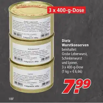 Marktkauf Dietz Wurstkonserven Angebot