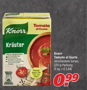 Marktkauf Knorr Tomato Al Gusto Angebot