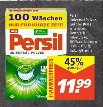 Marktkauf Persil Universal Pulver, Gel Oder Discs Angebot