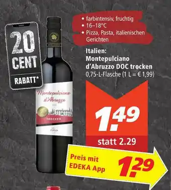 Marktkauf Montepulciano D'abruzzo Doc Trocken Angebot