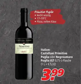 Marktkauf Castellani Primitivo Puglia Oder Negroamaro Puglia Igt Angebot