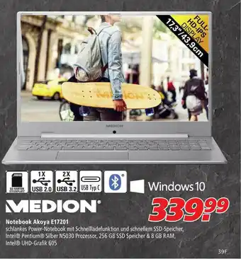 Marktkauf Medion Notebook Akoya E17201 Angebot