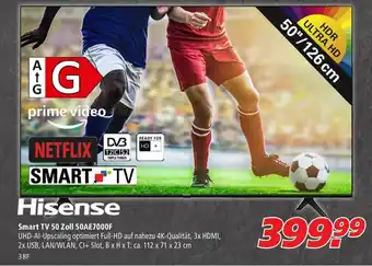 Marktkauf Hisense Smart Tv 50 Zoll 50ae7000f Angebot