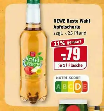 REWE Rewe Beste Wahl Apfelschorle Angebot