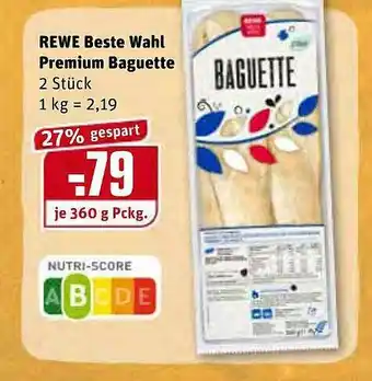 REWE Rewe Beste Wahl Premium Baguette Angebot