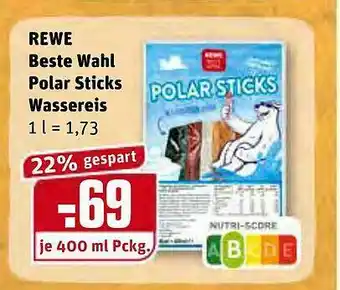 REWE Rewe Beste Wahl Polar Sticks Wassereis Angebot