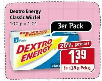 REWE Dextro Energy Classic Würfel Angebot