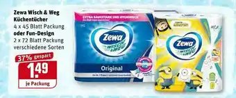 REWE Zewa Wisch & Weg Küchentücher Oder Fun-design Angebot