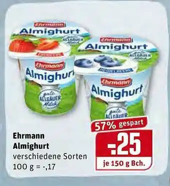 REWE Ehrmann Almighurt Angebot