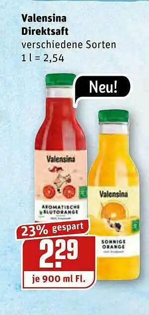 REWE Valensina Direktsaft Angebot