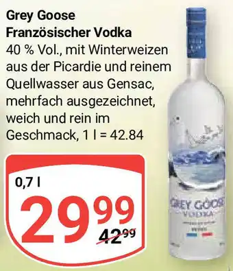 Globus Grey Goose Französischer Vodka 0,7 L Angebot