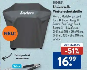 Aldi Süd Enders Universelle Wetterschutzhülle Angebot