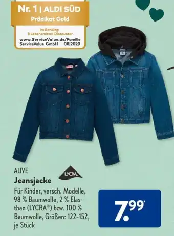 Aldi Süd Alive Jeansjacke Angebot