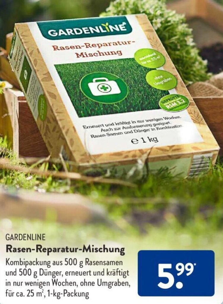 Gardenline Rasen Reparatur Mischung Angebot bei Aldi Süd