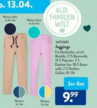 Aldi Süd Impidimpi Jeggings 2er Set Angebot