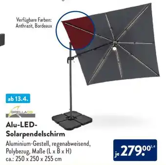 Aldi Süd Alu Led Solarpendelschirm Angebot